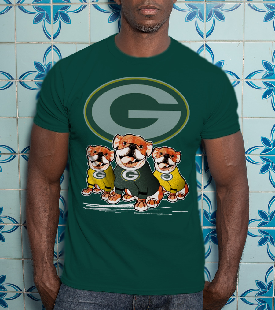 Green Bay Packers Dogs Trio T-Shirt