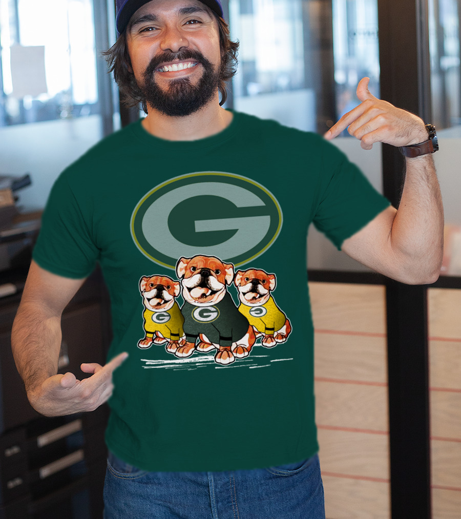 Green Bay Packers Dogs Trio T-Shirt