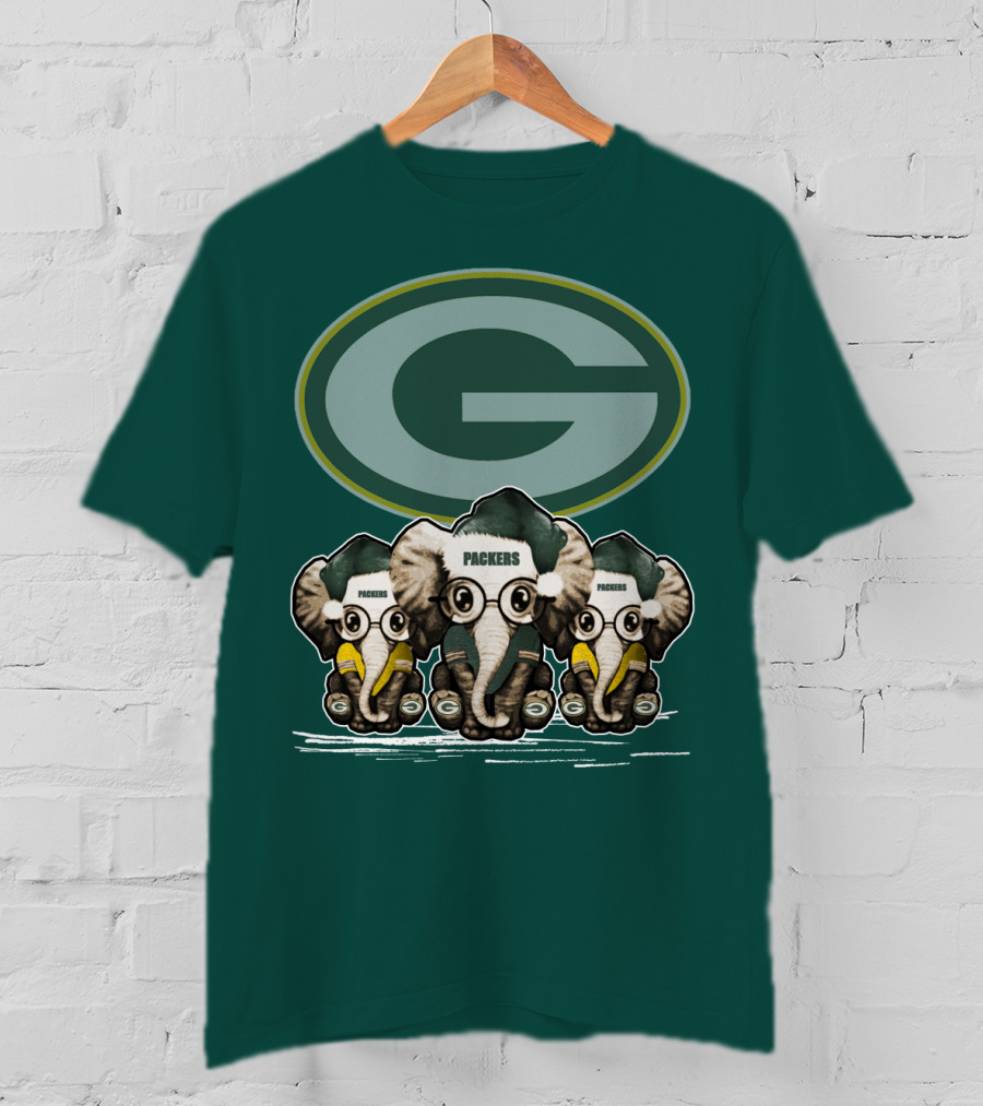 Green Bay Packers Elephants Logo Packers T-Shirt