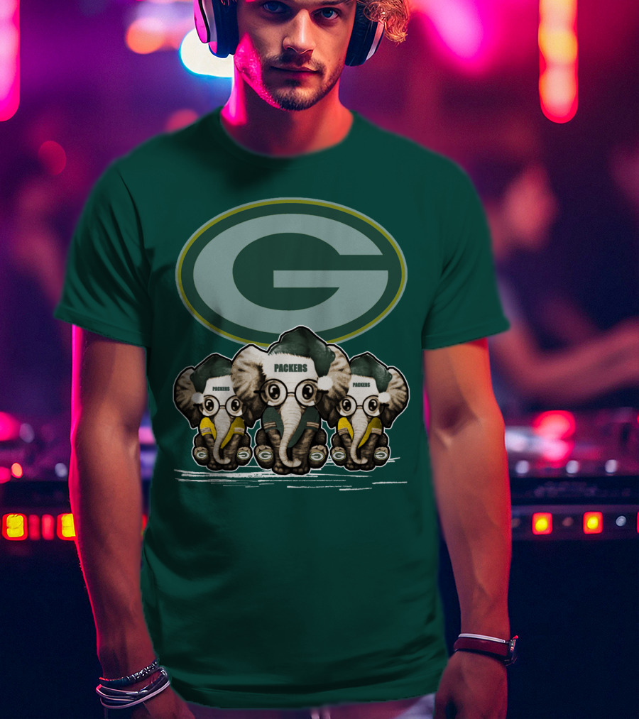 Green Bay Packers Elephants Logo Packers T-Shirt