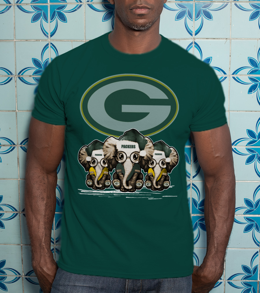 Green Bay Packers Elephants Logo Packers T-Shirt