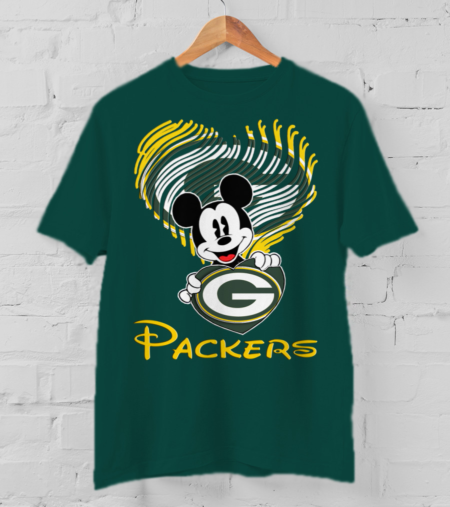Packers Heart With Character T-Shirt