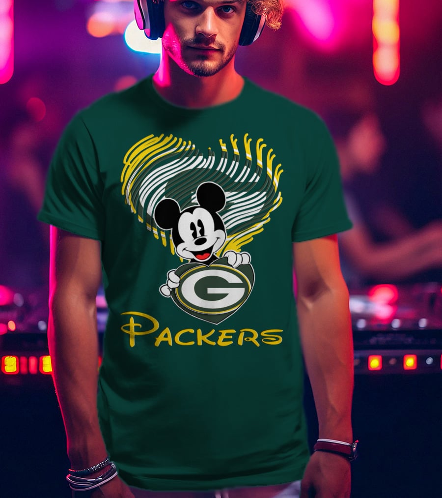Packers Heart With Character T-Shirt