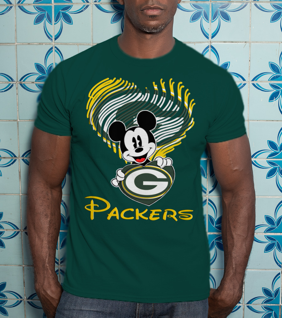 Packers Heart With Character T-Shirt