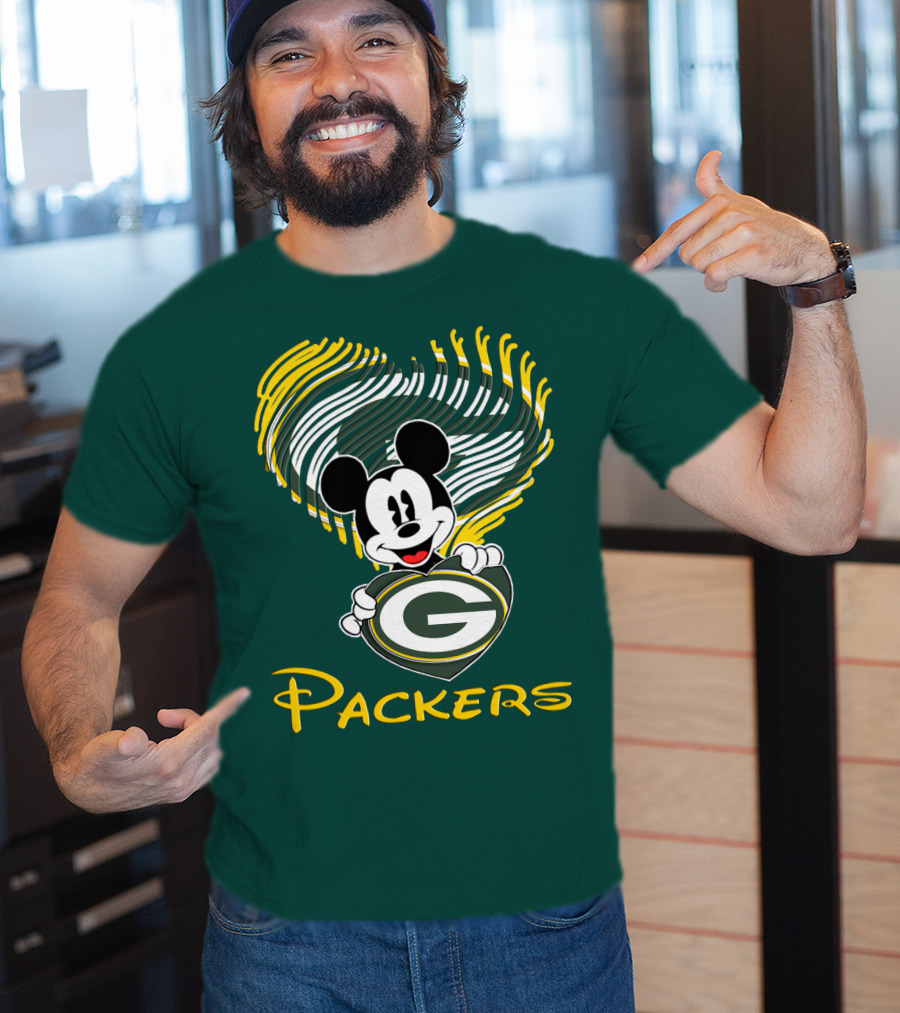 Packers Heart With Character T-Shirt