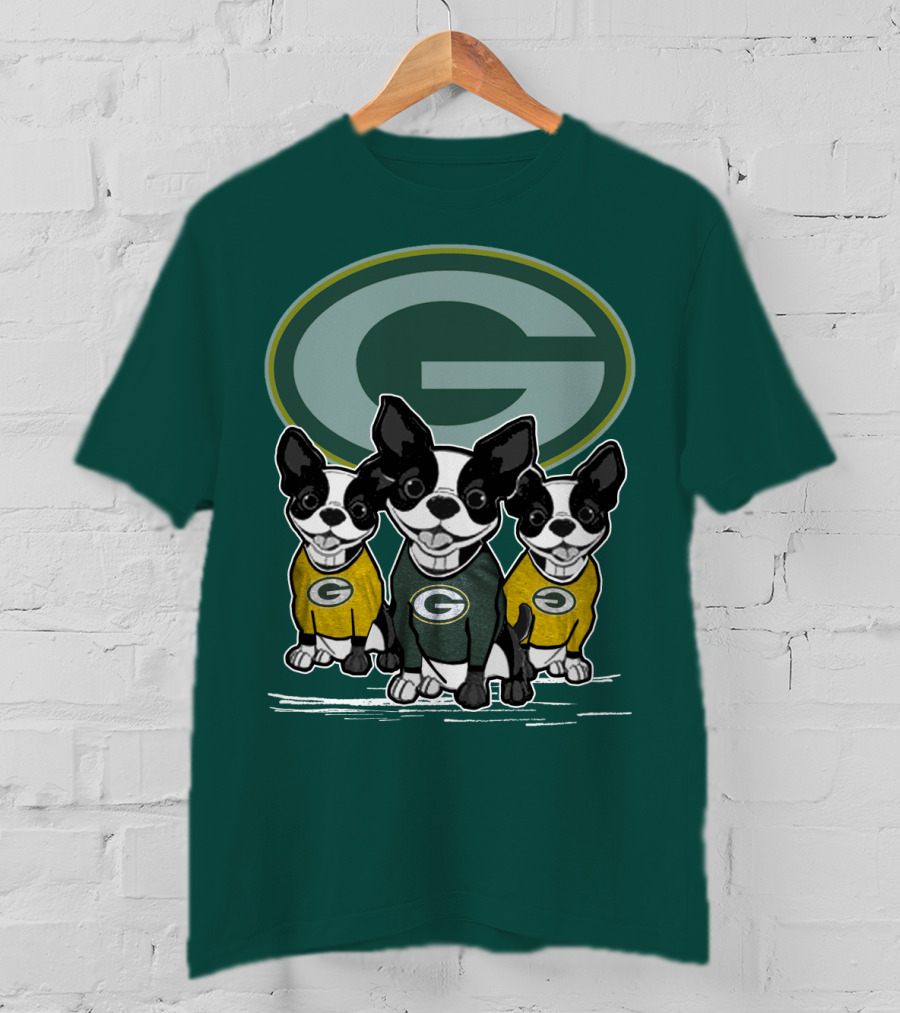 Green Bay Packers Boston Terriers T-Shirt