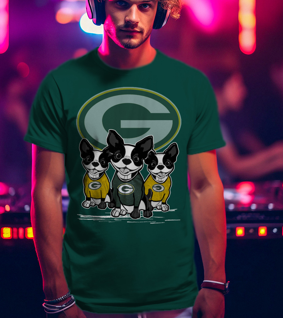 Green Bay Packers Boston Terriers T-Shirt