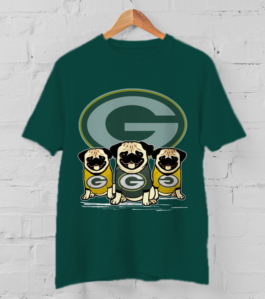 Green Bay Packers G Logo Pugs T-Shirt