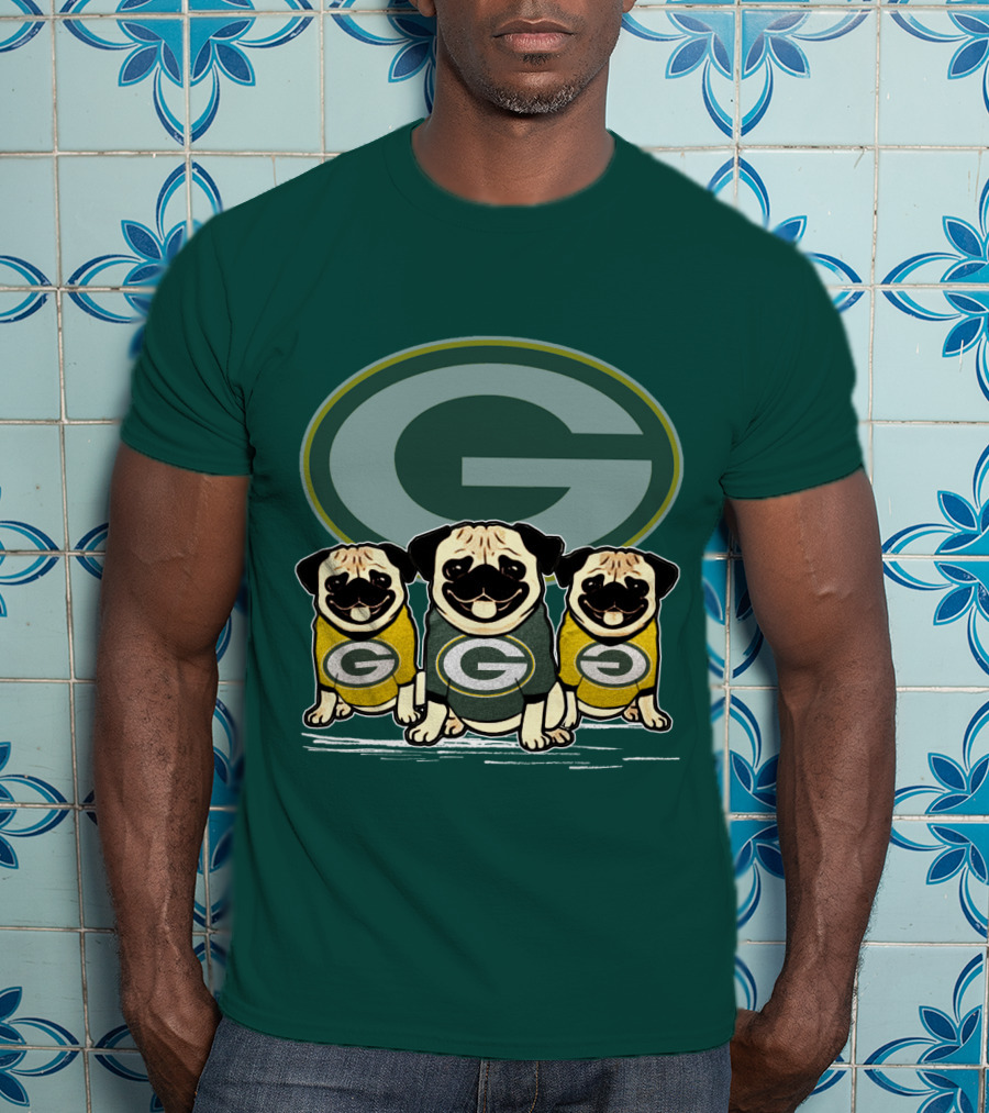 Green Bay Packers G Logo Pugs T-Shirt