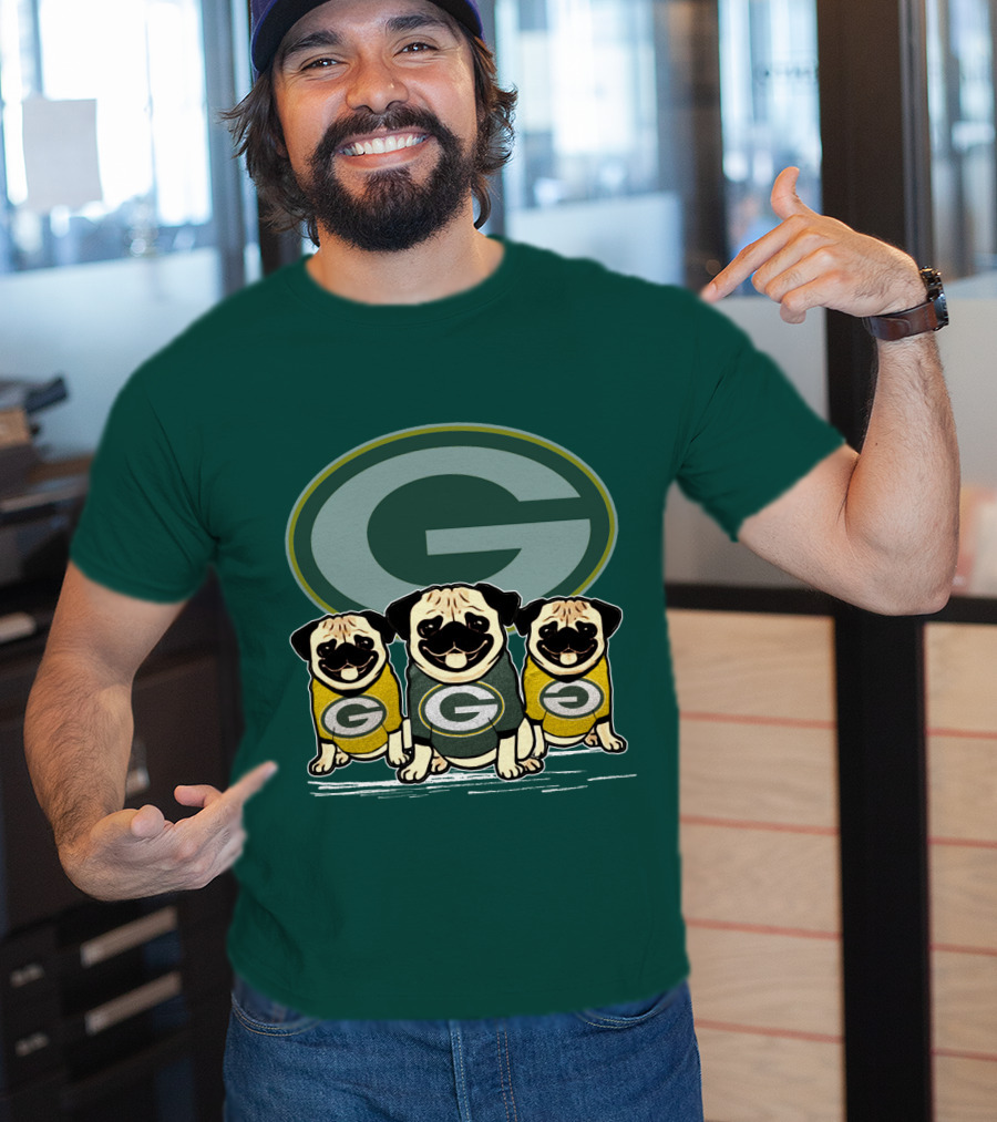 Green Bay Packers G Logo Pugs T-Shirt