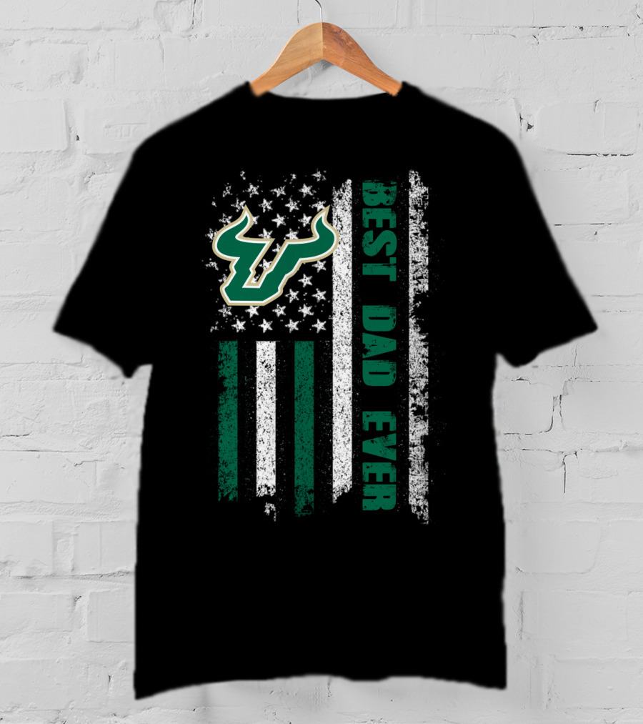 Best Dad Ever Usf Bulls Flag Evd 061 T-Shirt