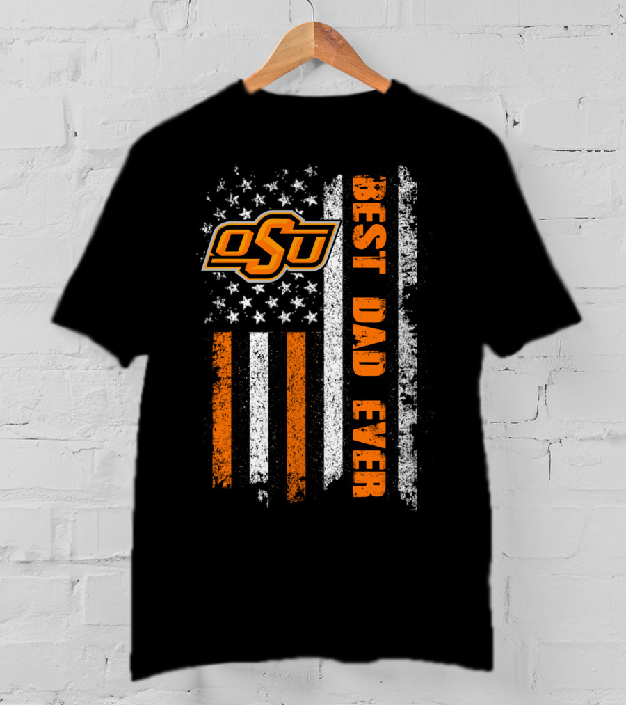 Osu Best Dad Ever American Flag T-Shirt