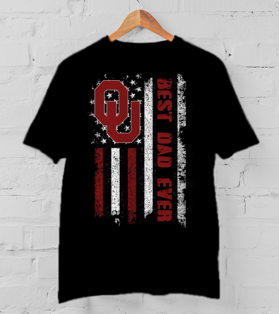 Ou Best Dad Ever American Flag T-Shirt