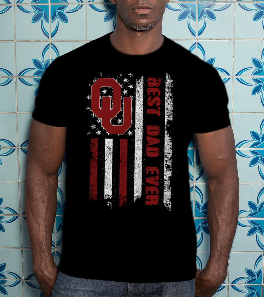 Ou Best Dad Ever American Flag T-Shirt
