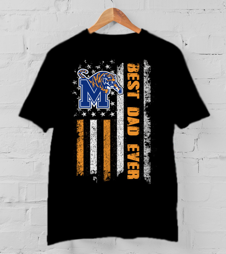 Memphis Tigers Best Dad Ever Flag 049 T-Shirt