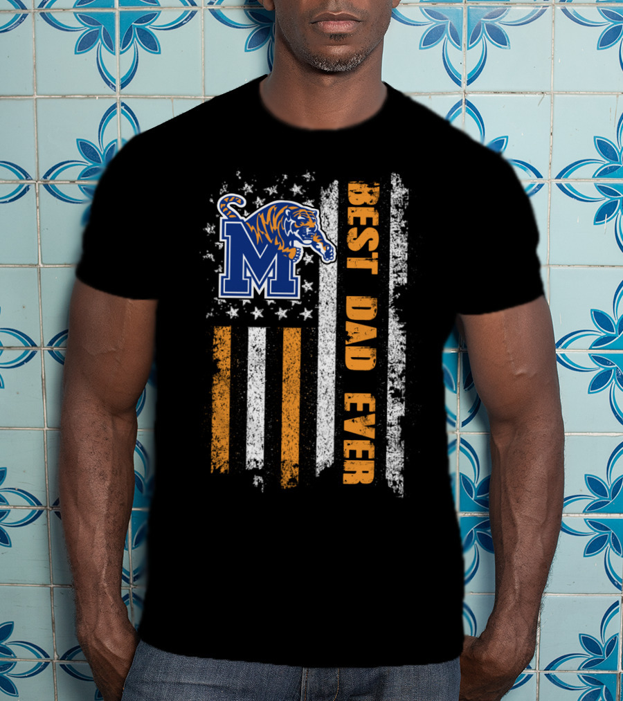 Memphis Tigers Best Dad Ever Flag 049 T-Shirt