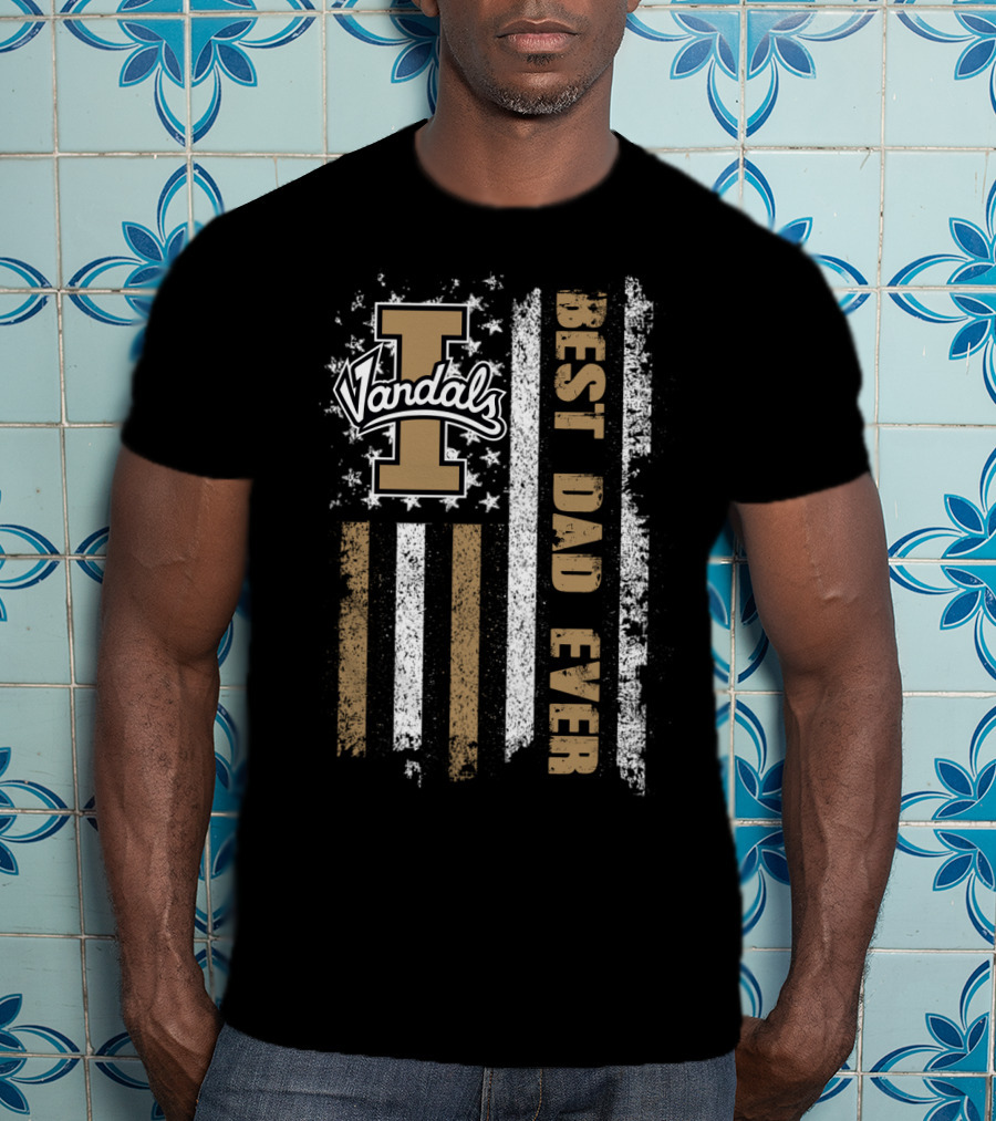 Best Dad Ever Vandals I Flag T-Shirt
