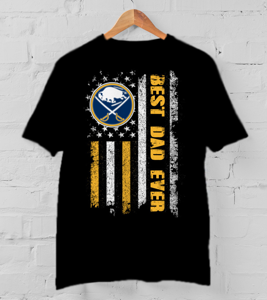 Best Dad Ever Buffalo Sabres Flag T-Shirt