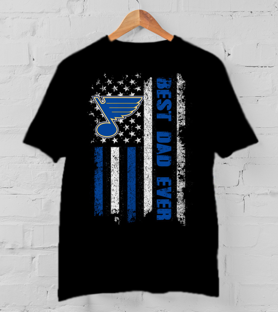 St. Louis Best Dad Ever American Flag T-Shirt