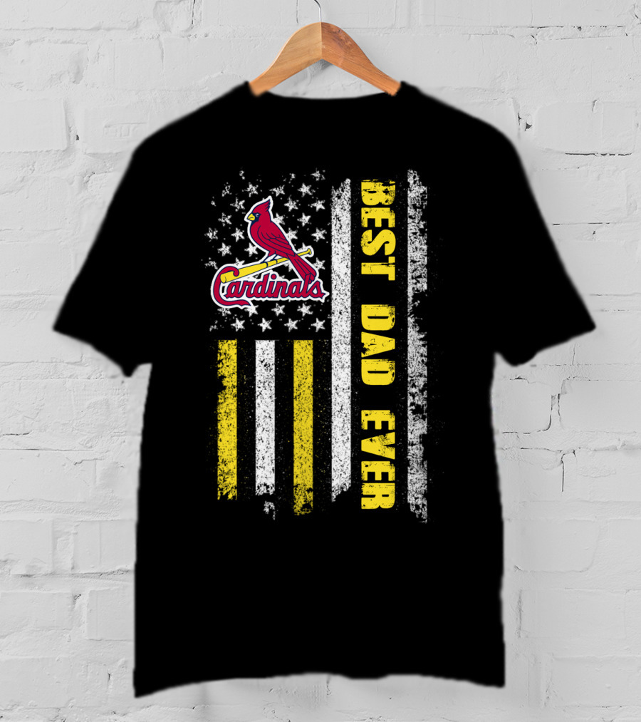 Cardinals Best Dad Ever Flag Evd 103 T-Shirt