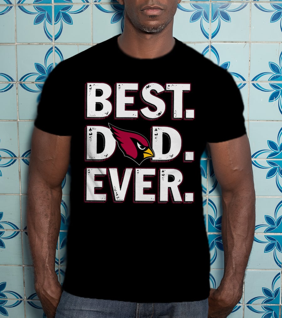 Best Dad Ever Cardinals Fan Gift T-Shirt