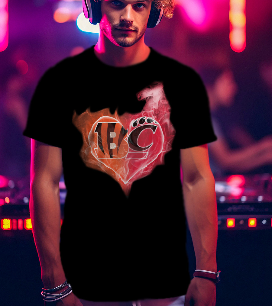 Bengals Bearcat Heart T-Shirt