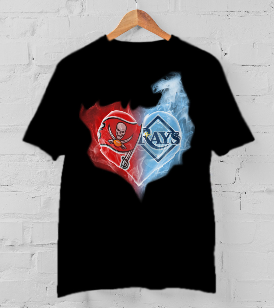 Buccaneers And Rays Heart Fusion T-Shirt