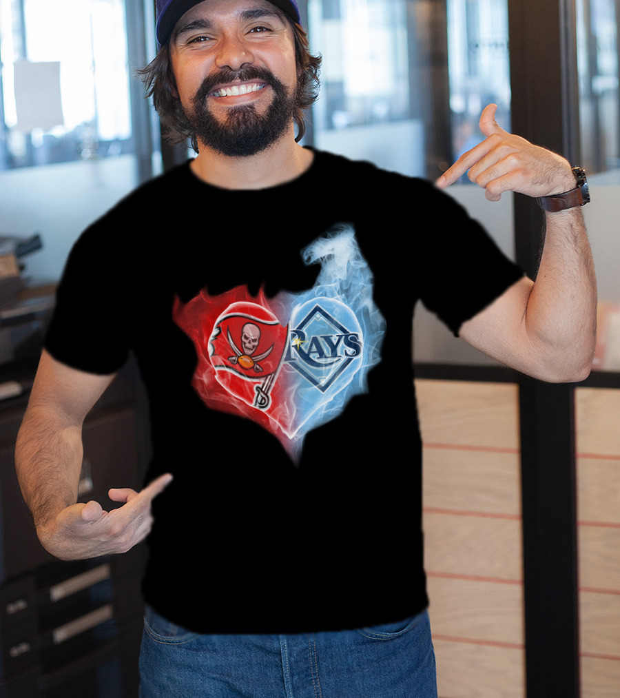 Buccaneers And Rays Heart Fusion T-Shirt