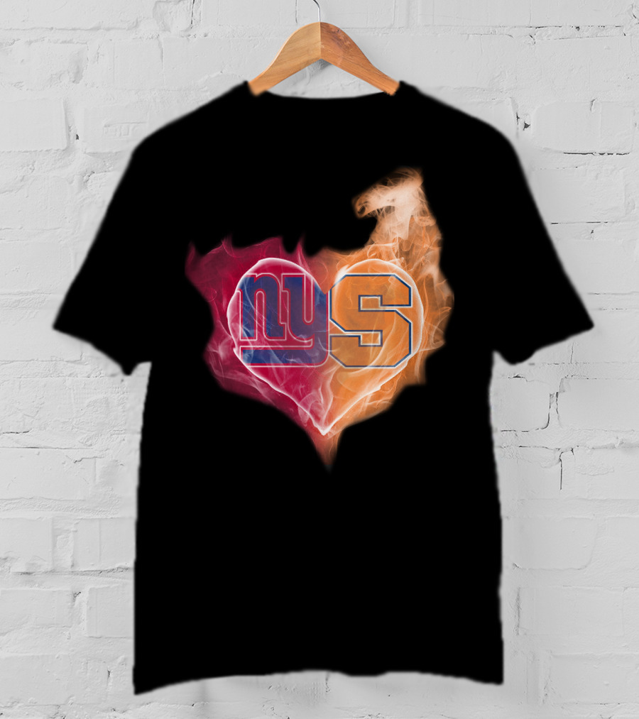 Ny Giants Syracuse Heart Fire Fusion T-Shirt