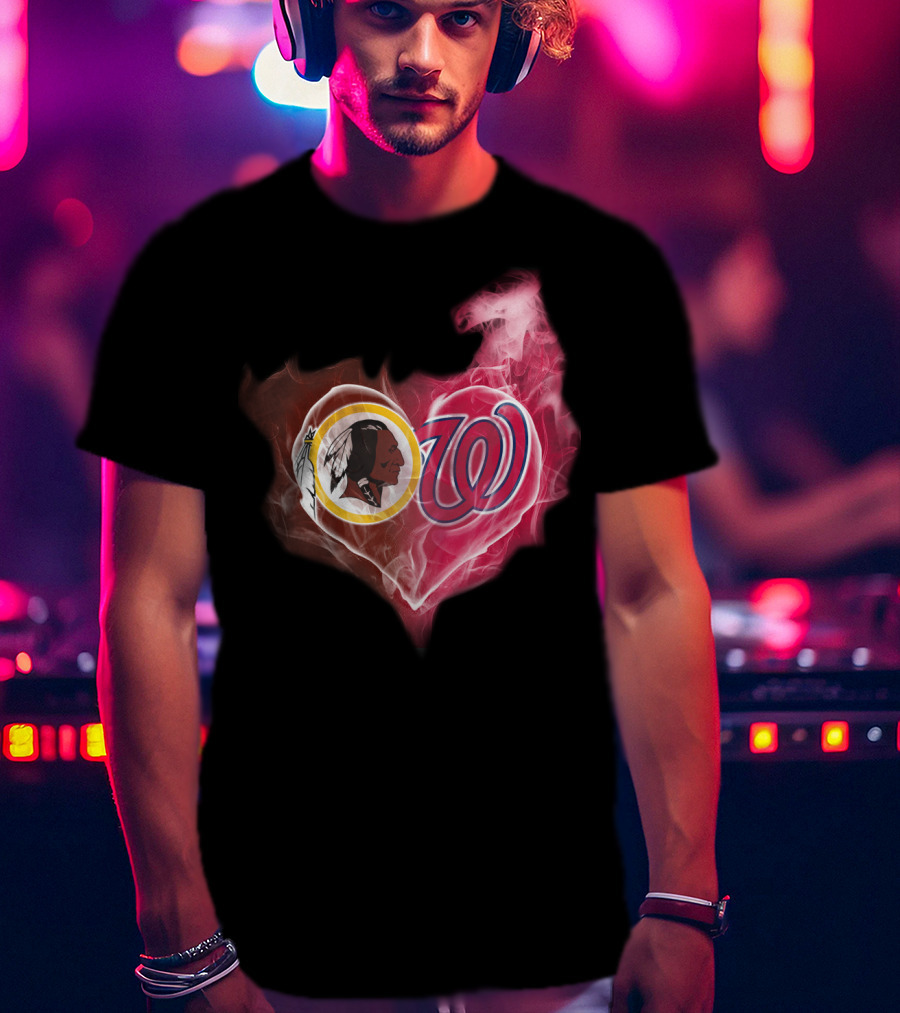 Washington Redskins Nationals Heart Fusion T-Shirt