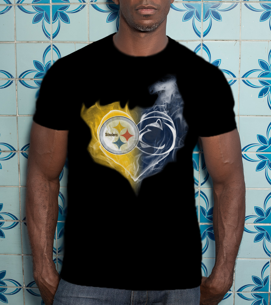 Steelers Penn State Heart Fusion T-Shirt