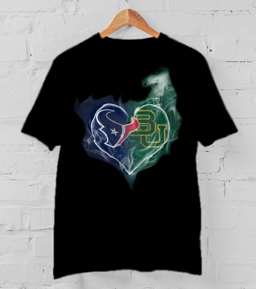 Houston Texans Baylor University Heart T-Shirt