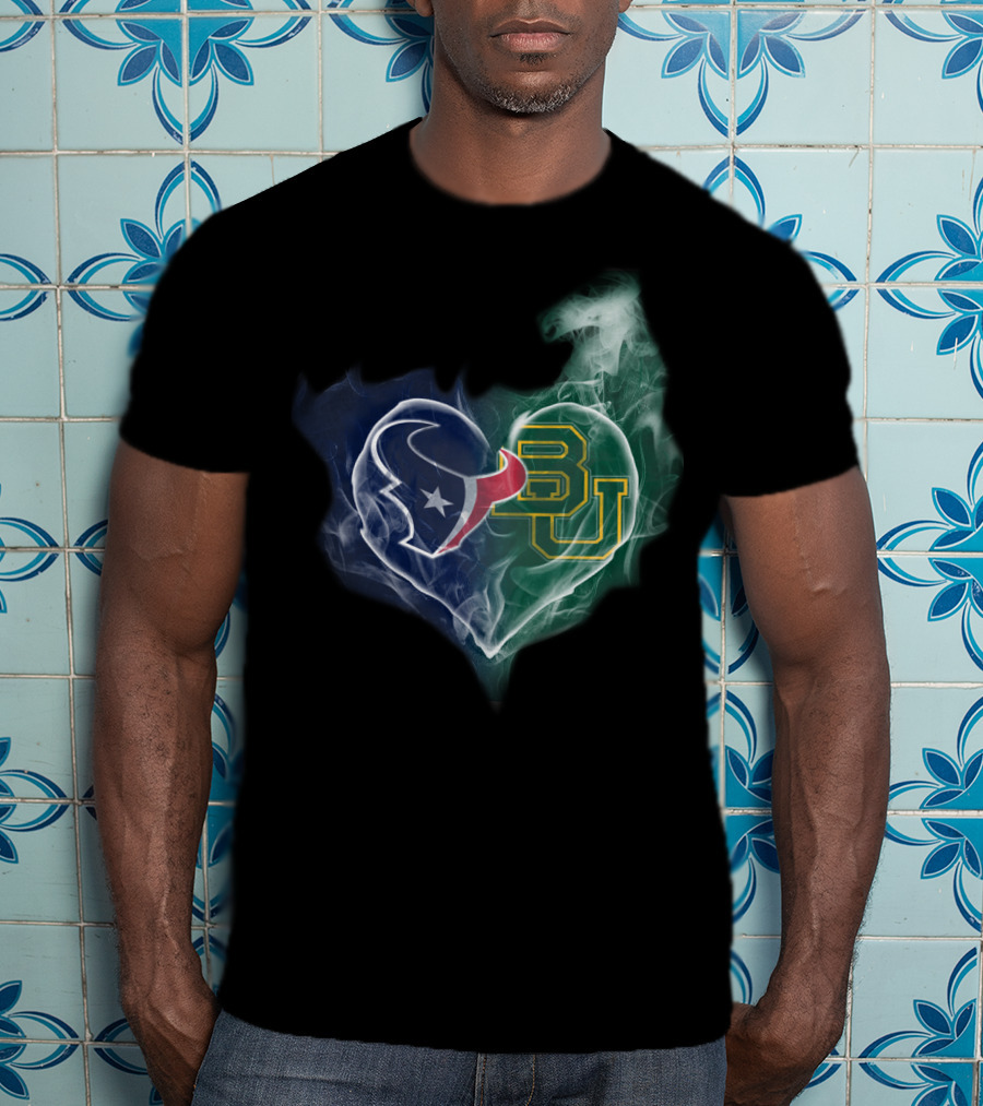 Houston Texans Baylor University Heart T-Shirt