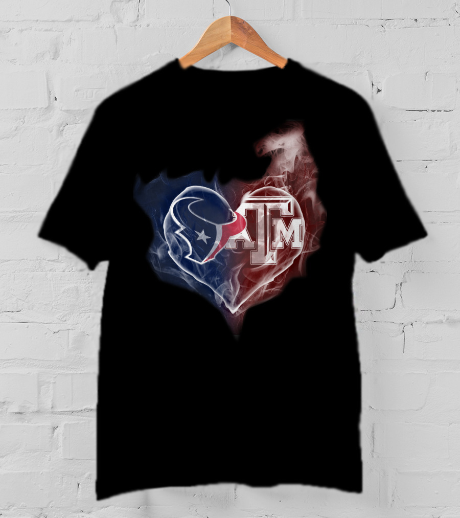 Houston Texans Texas A&M Heart Fusion T-Shirt