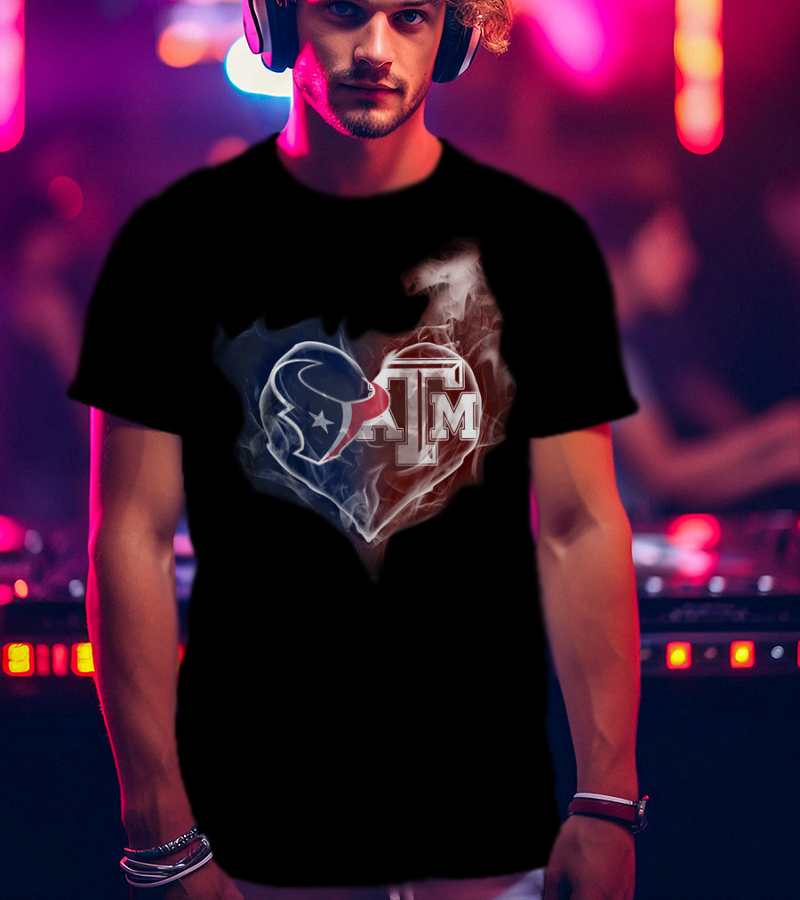 Houston Texans Texas A&M Heart Fusion T-Shirt