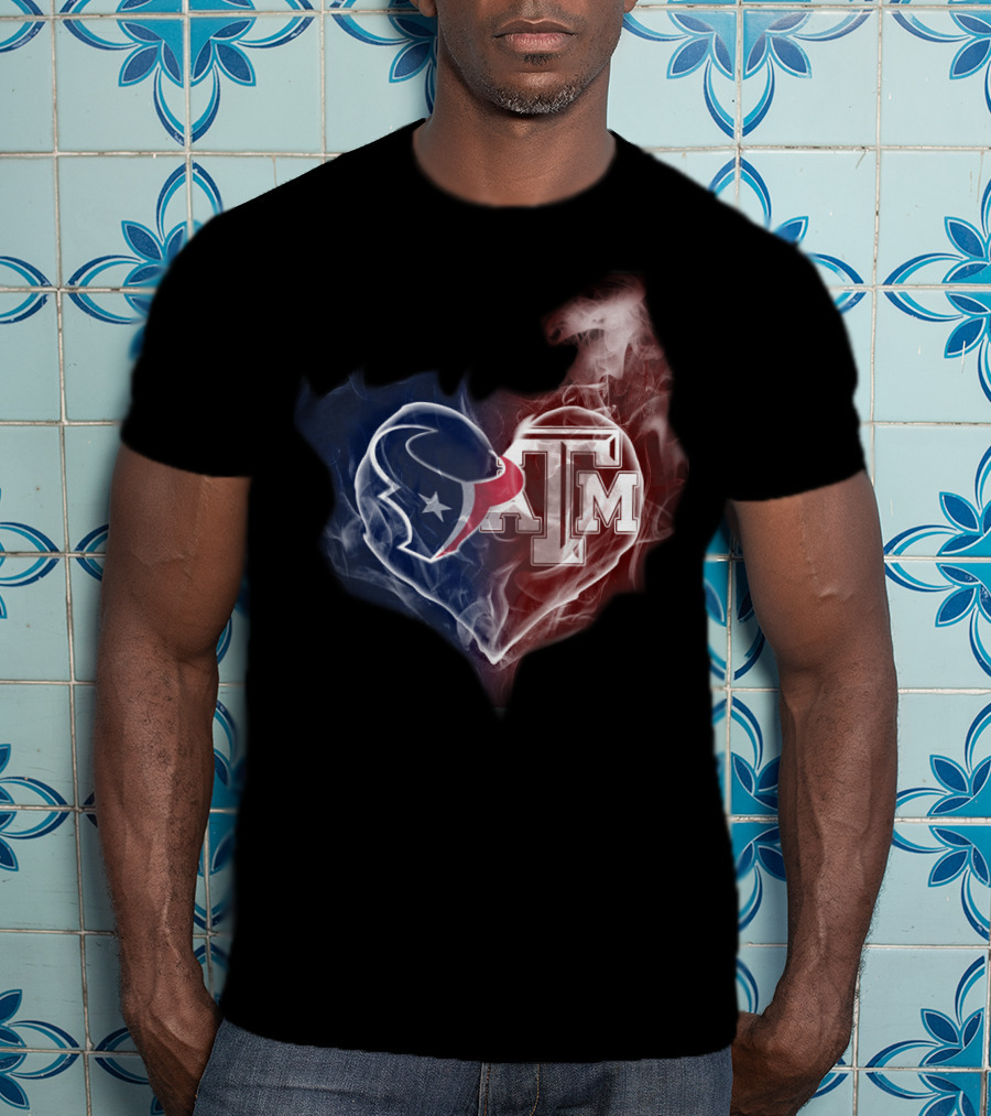 Houston Texans Texas A&M Heart Fusion T-Shirt