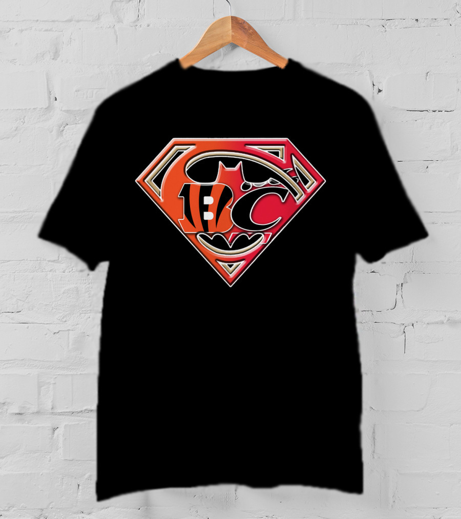 Cincinnati Bengals Superman Batman T-Shirt