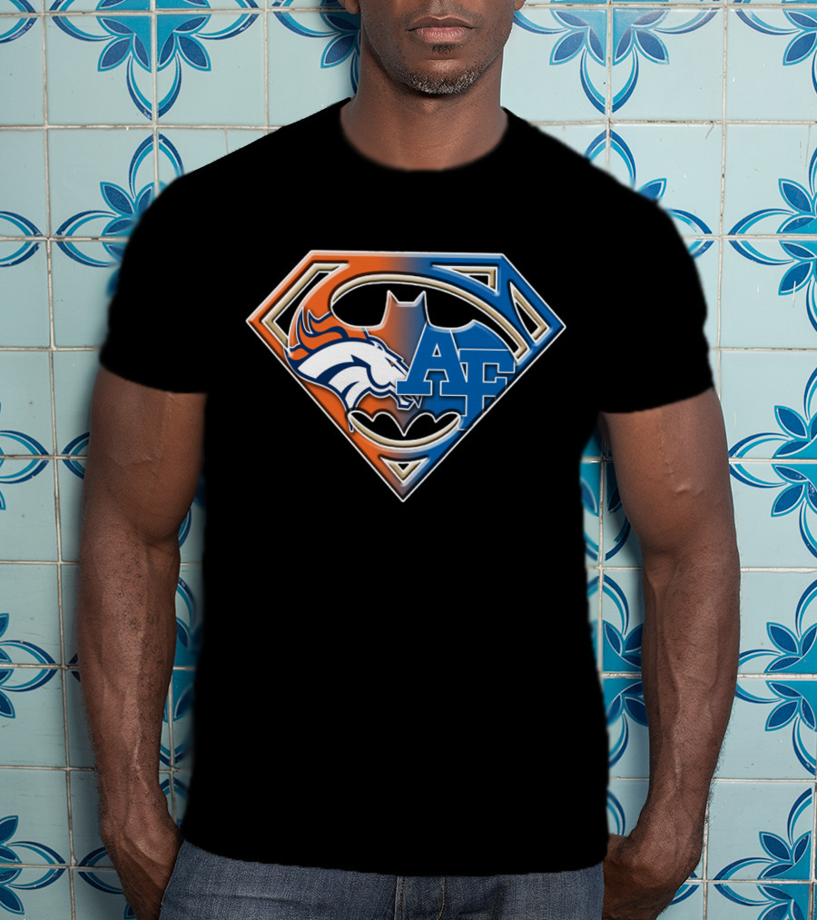 Denver Broncos Air Force Batman Superhero Shield Logo Bat 015 T-Shirt