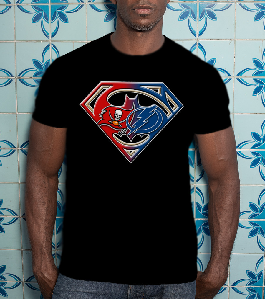 Buccaneers Lightning Superhero Logo Fusion T-Shirt