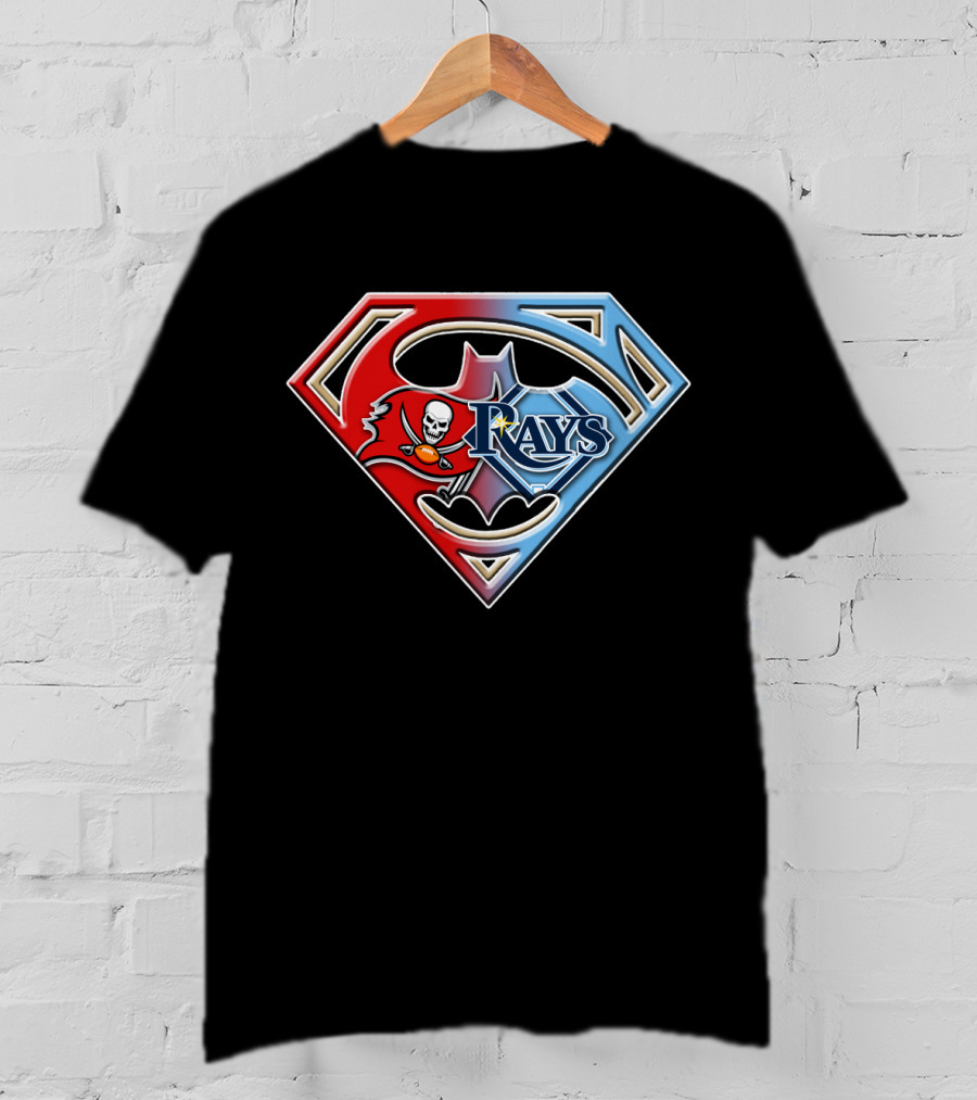 Superman Batman Buccaneers Rays Logo Fusion Bat 027 T-Shirt