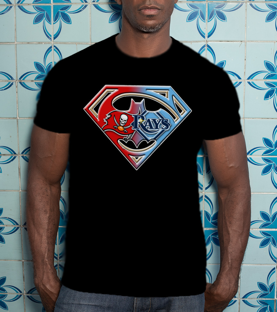 Superman Batman Buccaneers Rays Logo Fusion Bat 027 T-Shirt
