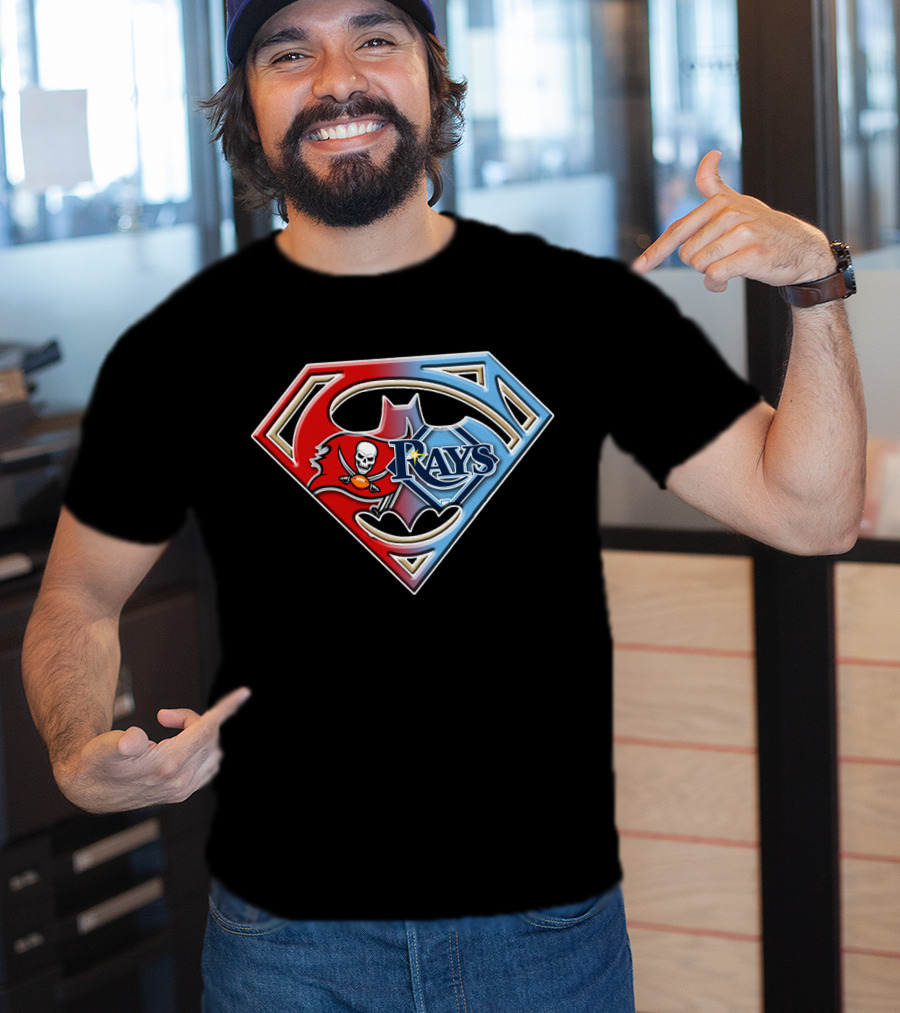Superman Batman Buccaneers Rays Logo Fusion Bat 027 T-Shirt