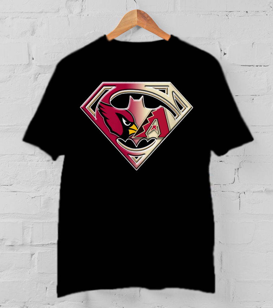 Arizona Cardinals Diamondbacks Superman Logo Fusion T-Shirt