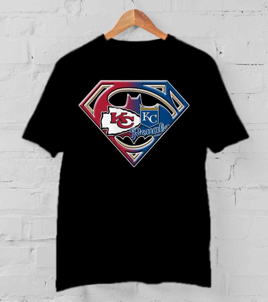 Kc Chiefs Royals Batman Superman Logo Bat 037 T-Shirt