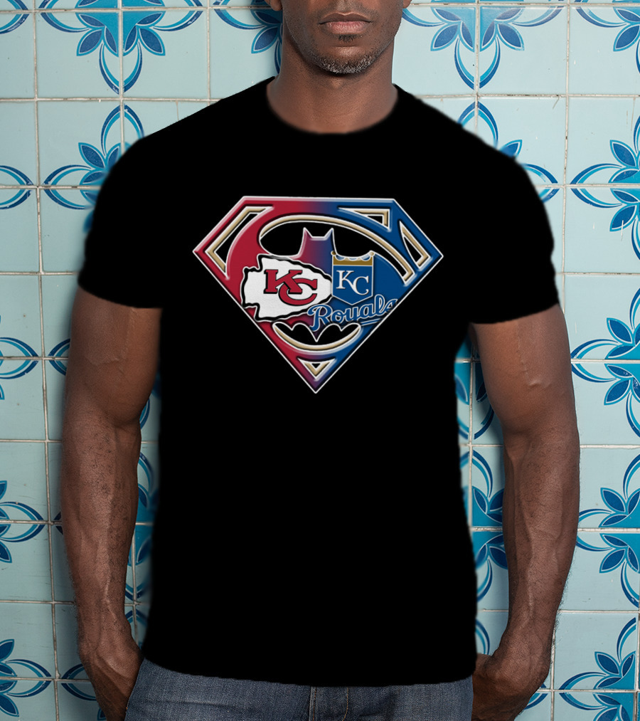 Kc Chiefs Royals Batman Superman Logo Bat 037 T-Shirt