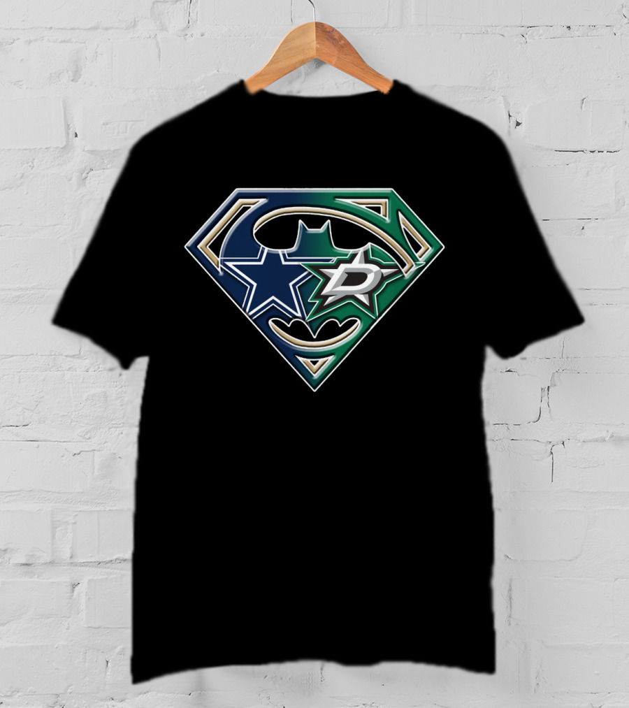 Dallas Cowboys Stars Batman Superman Dallas Stars Bat 047 T-Shirt