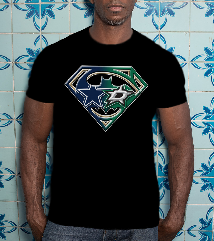 Dallas Cowboys Stars Batman Superman Dallas Stars Bat 047 T-Shirt