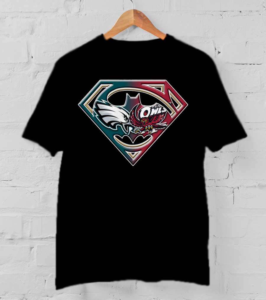 Superman Shield With Owl And Batman Wings Bat 060 T-Shirt