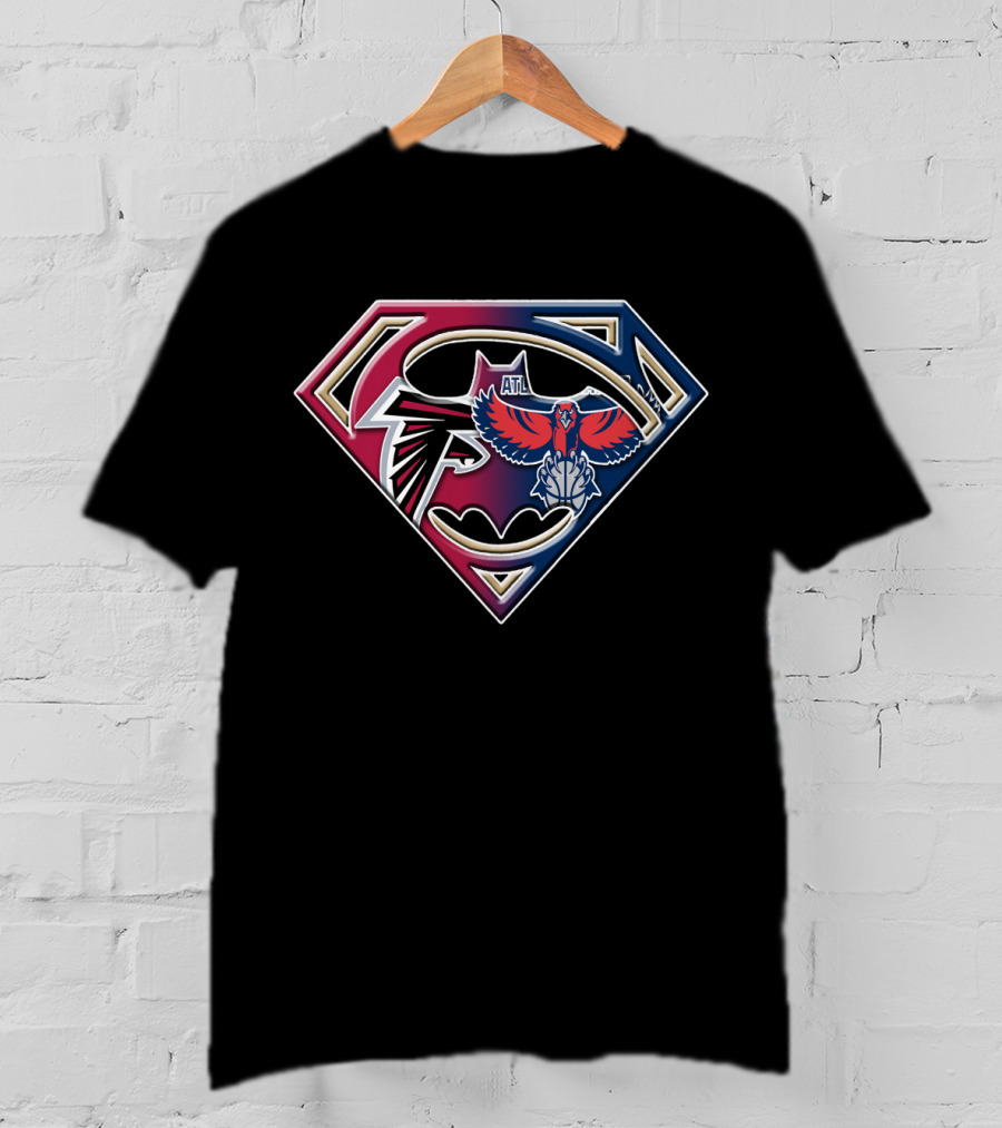 Atl Superman Batman Falcons Hawks T-Shirt