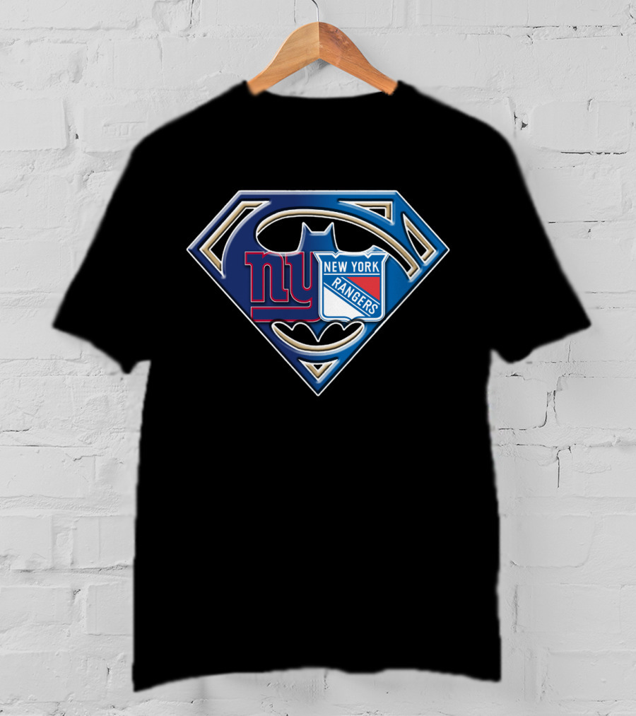 Ny Giants Rangers Batman Superman T-Shirt